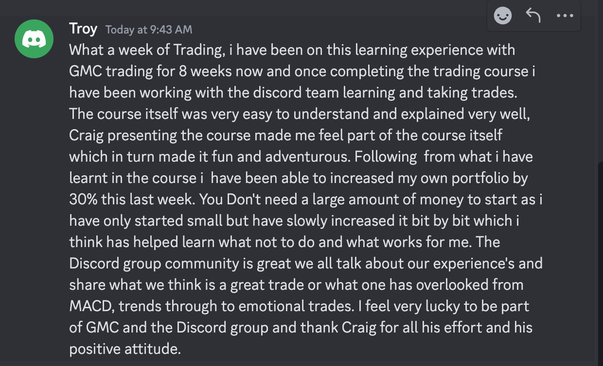Troy &mdash; 8 weeks, 30% portfolio growth &mdash; GMC Trading