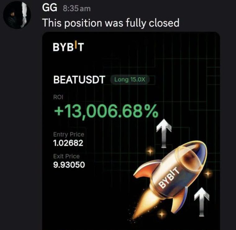 Member-posted trade result