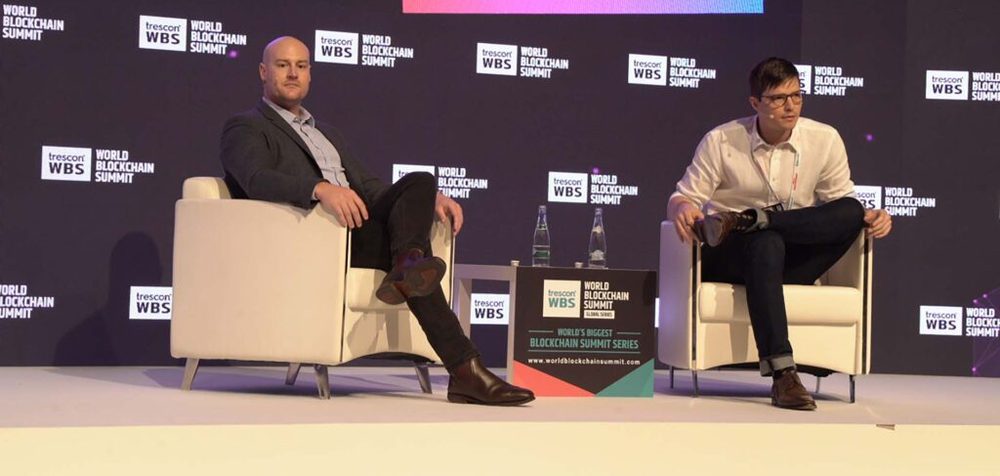 Craig Cobb speaking at the World Blockchain Summit